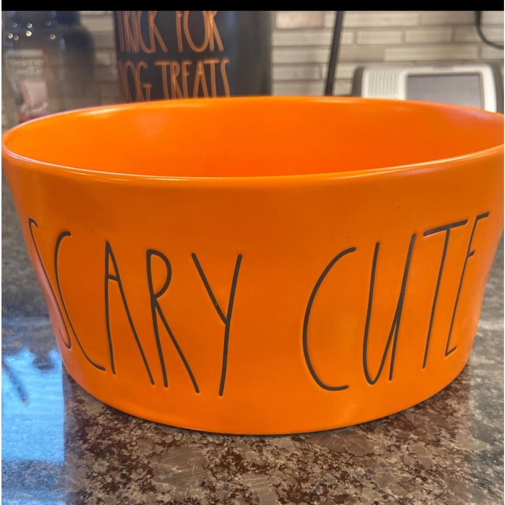 Rae Dunn Halloween dog bowl, large